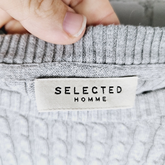 SELECTED HOMME | Carlos cable knit crewneck long sleeve sweater - Picture 5 of 8